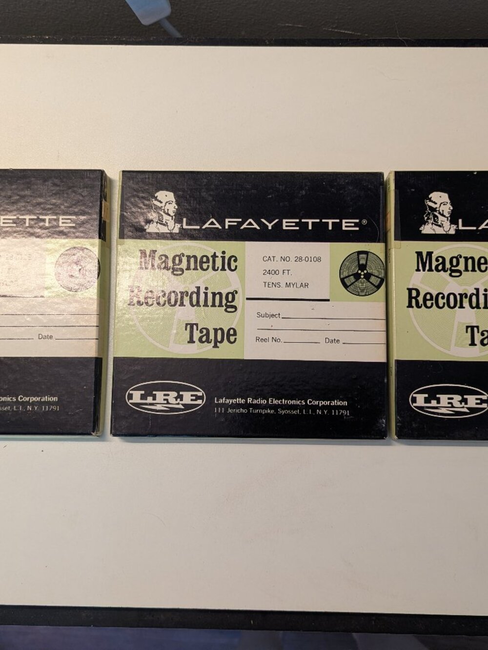 Lot of 3 Vintage Lafayette Magnetic Recording Tape